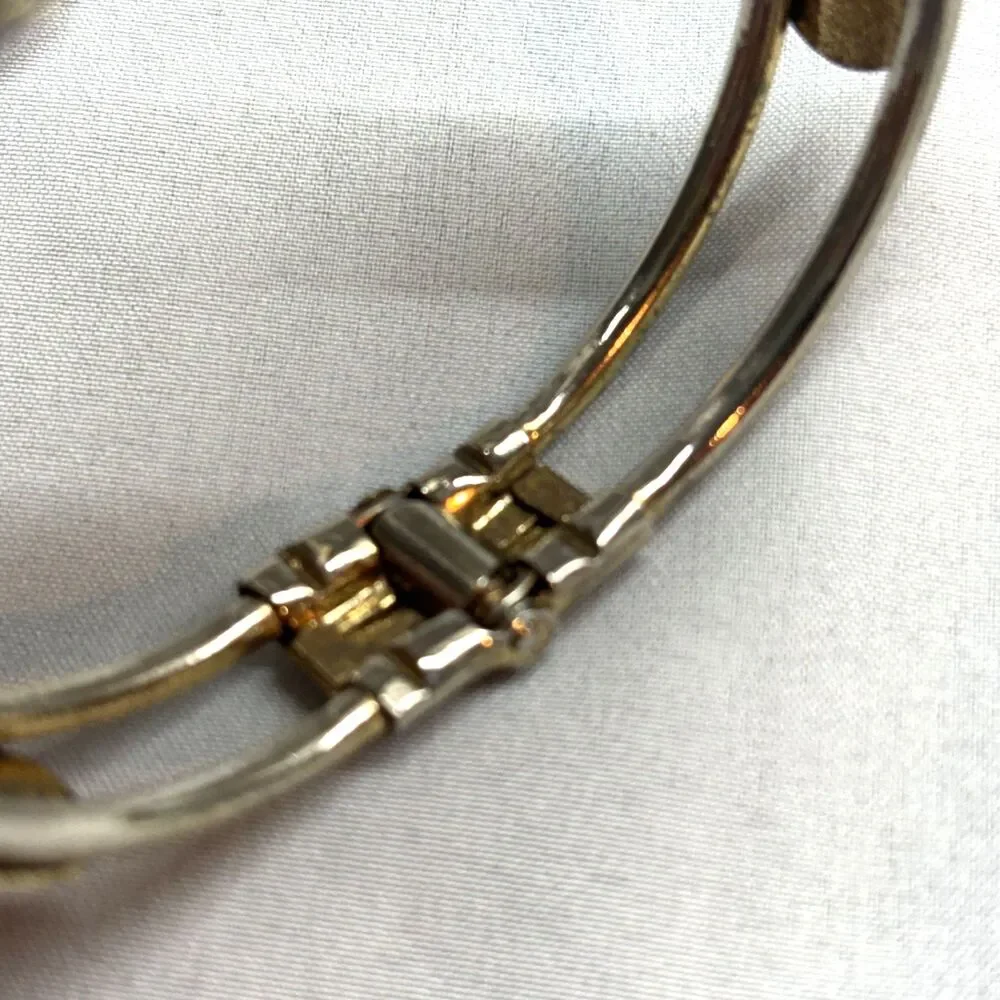 Vintage 80s silver tone blue Cloisonné enamel unicorn Bracelet - Cottagecore